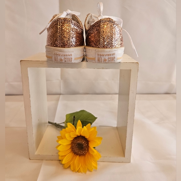 Converse Glitter Chuck Taylor All Star Junior. Dust Pink Glitter Size 2. - Picture 4 of 16